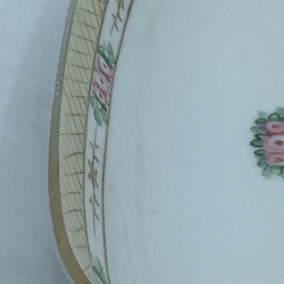 Antique Nippon Hand-painted Oval Serving Bowl/ Dish - Picture 8 of 15